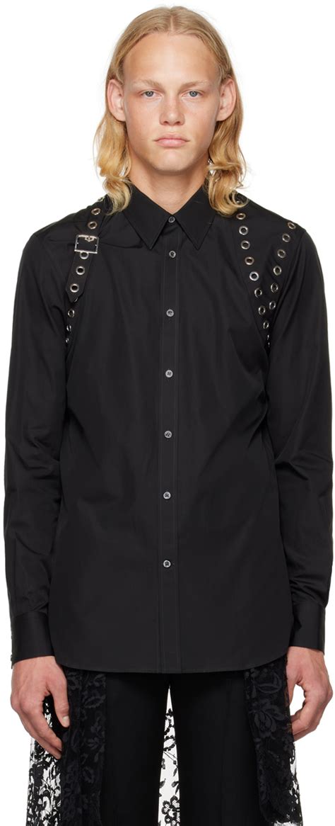 alexander mcqueen harness shirt sale|alexander mcqueen long sleeve shirt.